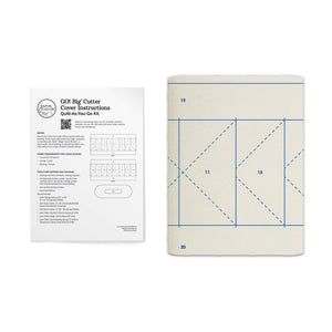 June Tailor GO! Big Cutter Cover QAYG kit contents showing printed batting and instructions