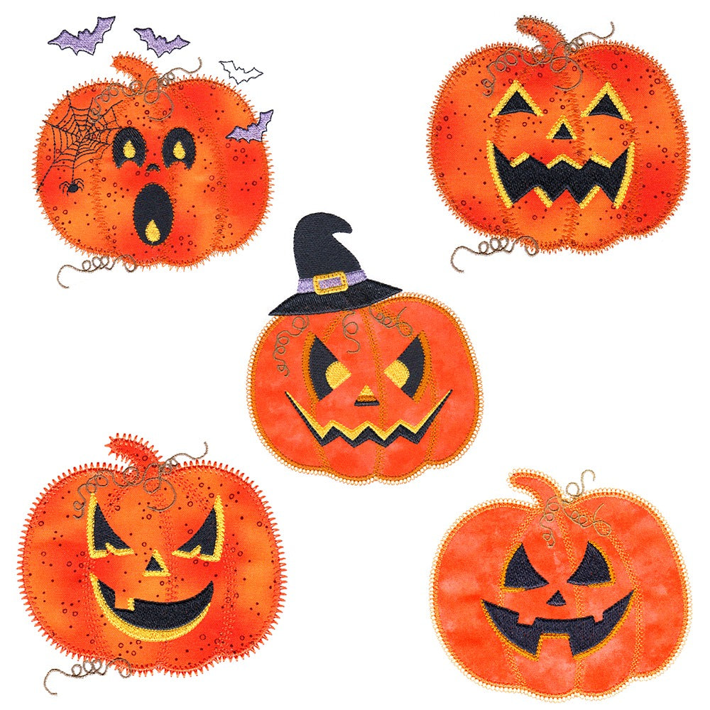 Jack O Lanterns set 2 -Digital Download - craft pattern by V-Stitch Designs - in use