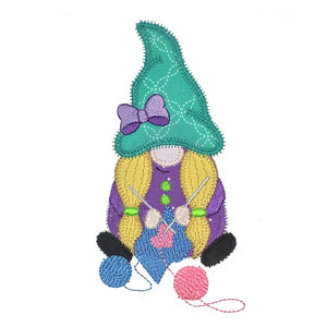 Knitting Gnome - Digital Download - craft pattern by V-Stitch Designs