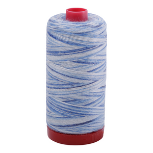 Aurifil embroidery thread spool in Stonewash Blues (8009) - 12/2 325m