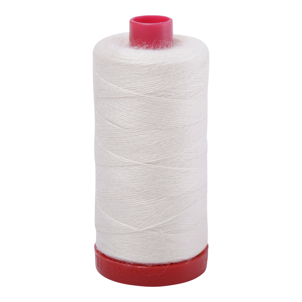 Aurifil embroidery thread spool in Off White (8021) - 12/2 325m