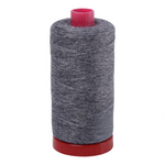 Aurifil embroidery thread spool in Grey Melange (8082) - 12/2 325m
