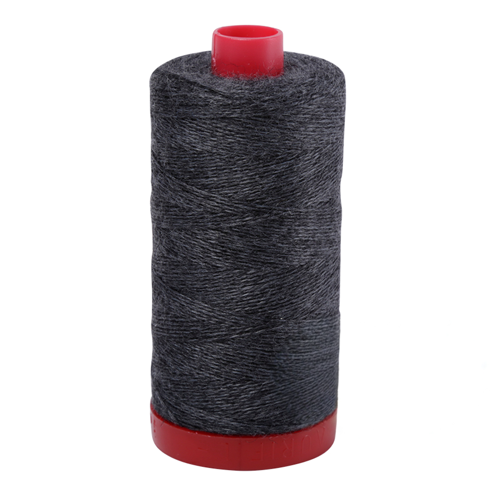 Aurifil embroidery thread spool in Dark Grey Melange (8083) - 12/2 325m