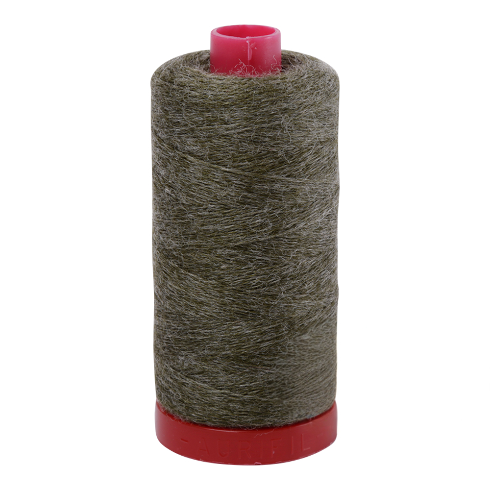 Aurifil embroidery thread spool in Sage Melange (8085) - 12/2 325m
