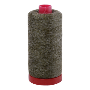 Aurifil embroidery thread spool in Sage Melange (8085) - 12/2 325m