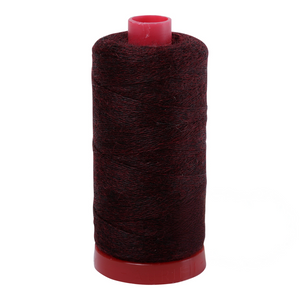 Aurifil embroidery thread spool in Eggplant Melange (8091) - 12/2 325m