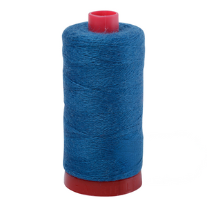 Aurifil embroidery thread spool in Deep Teal (8735) - 12/2 325m