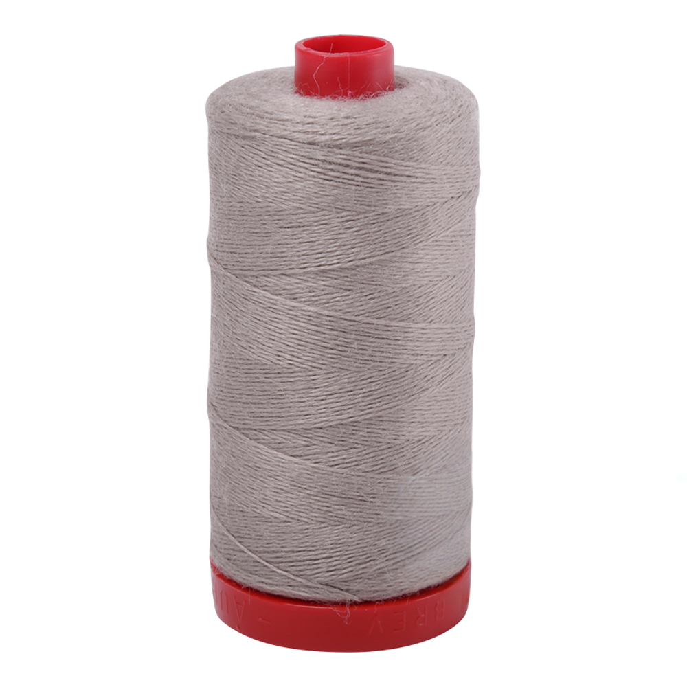Aurifil embroidery thread spool in Dove Grey (8900) - 12/2 325m