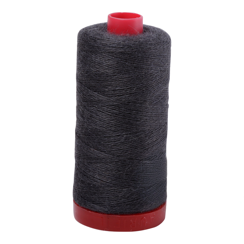 Aurifil embroidery thread spool in Gun Metal (8980) - 12/2 325m