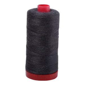 Aurifil embroidery thread spool in Gun Metal (8980) - 12/2 325m