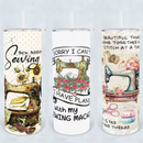 Lake & Laser Quilting Tumbler - 20oz Insulated Drink Bottle with Inspirational Designs
