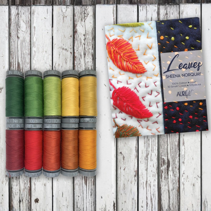 Aurifil Sheena Norquay Leaves 28wt 10 Spools