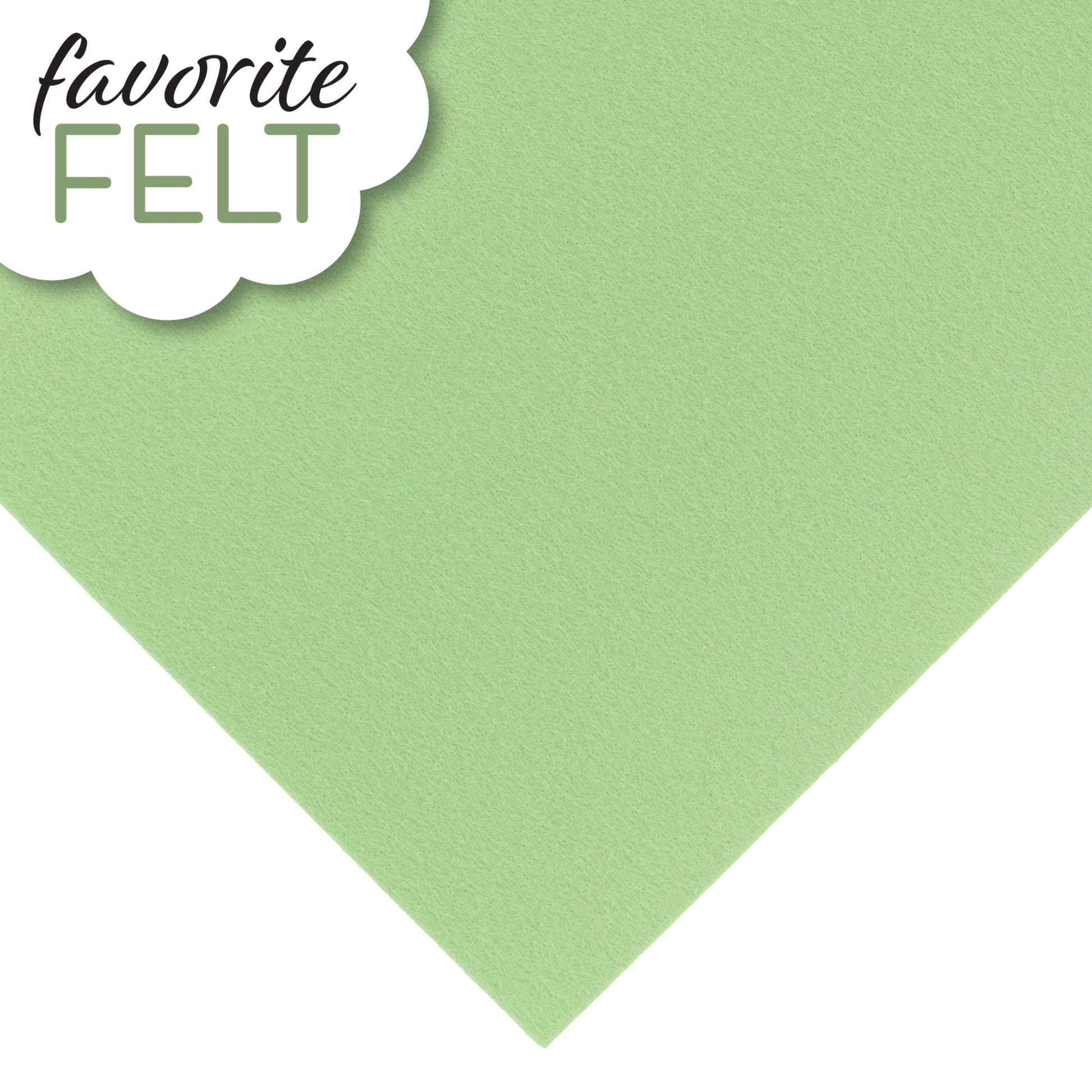 OESD Favourite Felt 8 x 12 inch polyester felt sheet in light-green for machine embroidery