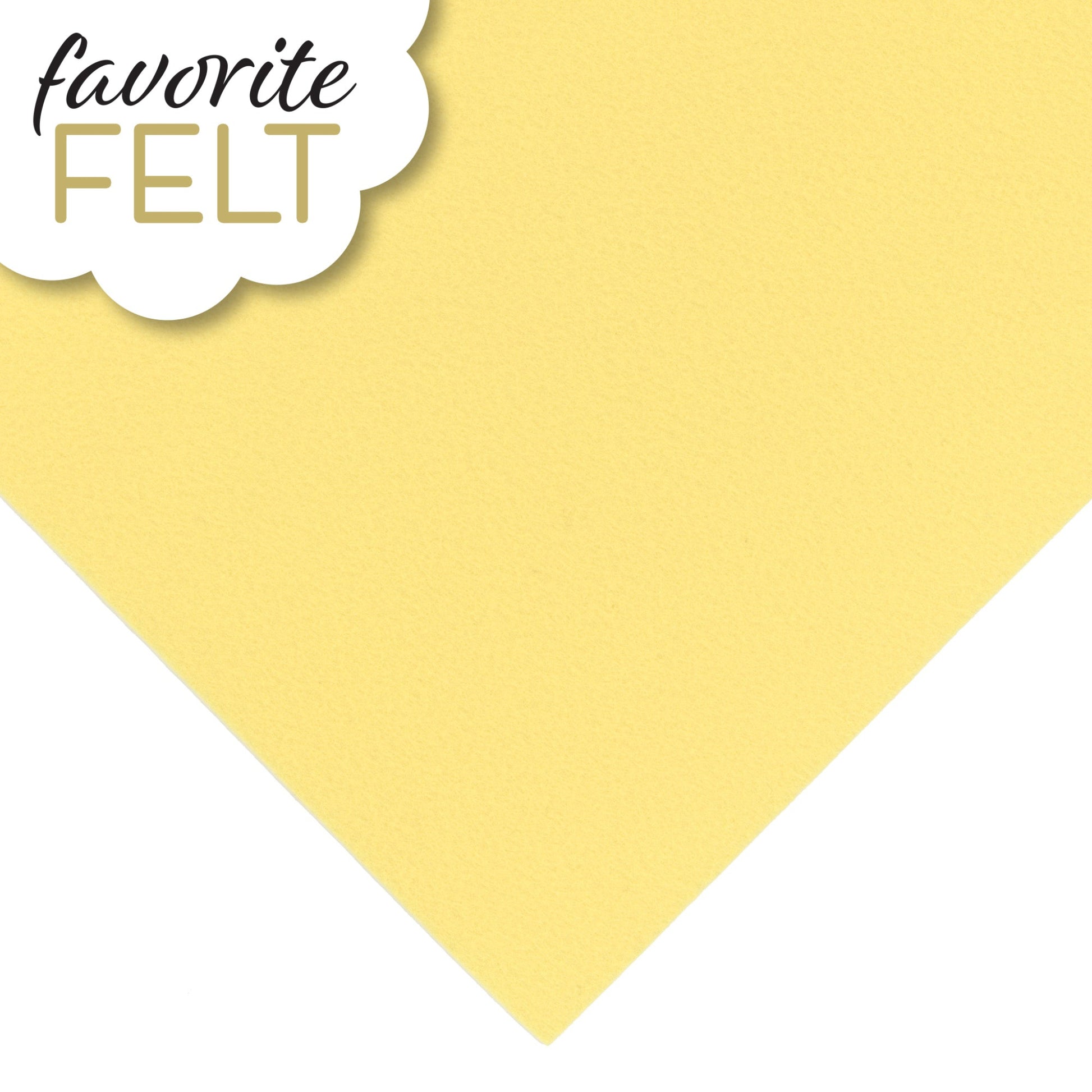 OESD Favourite Felt 8 x 12 inch polyester felt sheet in Light-Yellow for machine embroidery