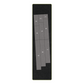 AccuQuilt GO! Log Cabin die foam showing nine numbered cutting shapes arranged in three columns on a long black die board.