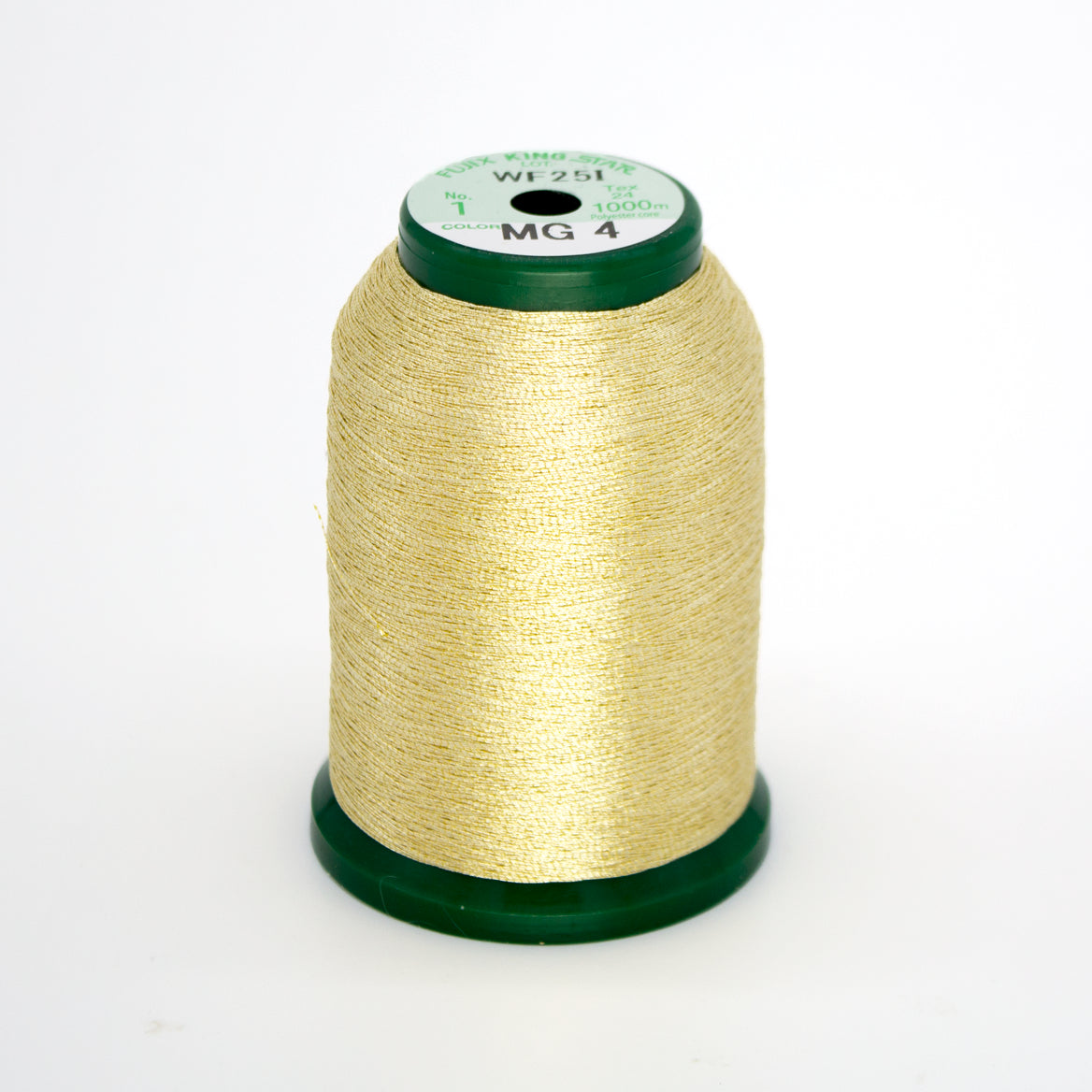 Kingstar Threads metallic embroidery thread spool in Champagne (MG4) - 40wt 1000m