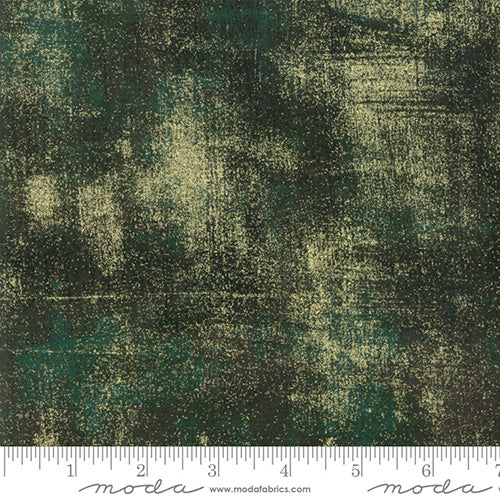 Moda Grunge Metallic Cotton Christmas Green 308 (0.5m)