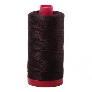 Aurifil Thread 12wt 325m Very Dark Bark 1130