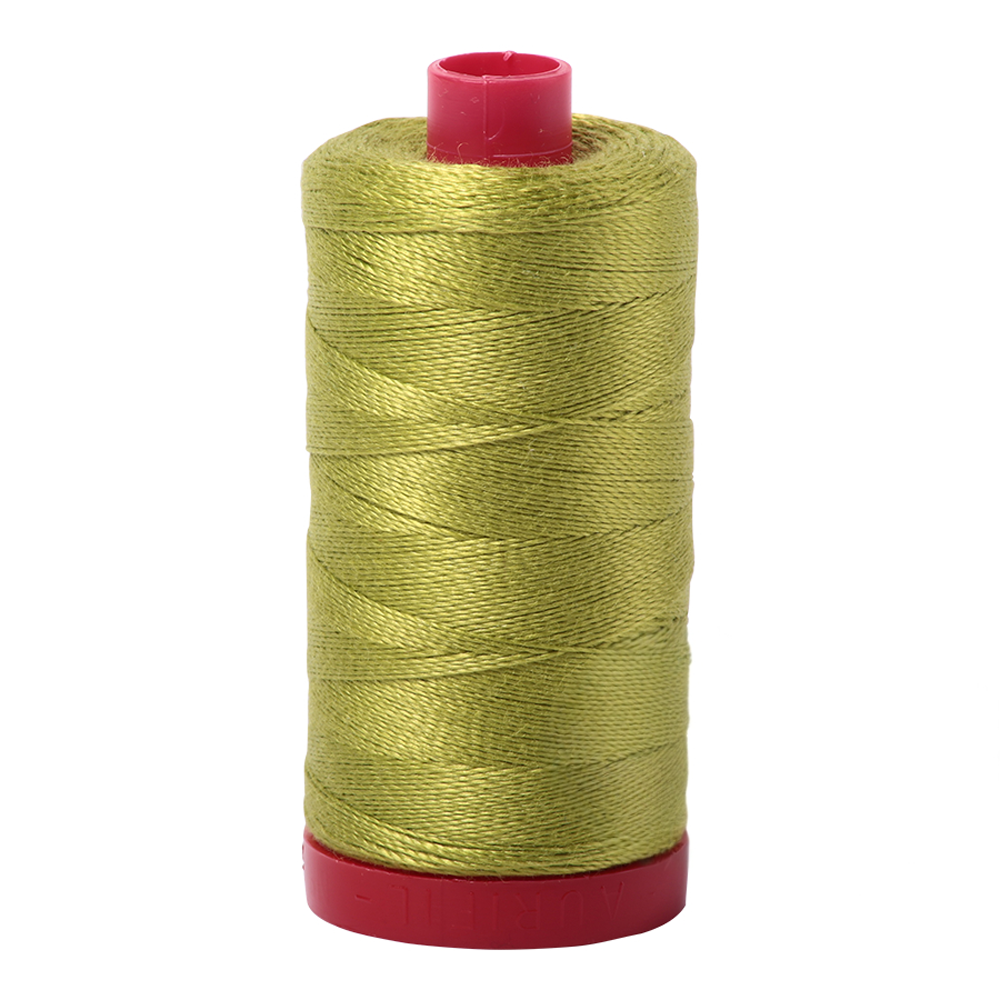 Aurifil 12wt Cotton Thread 325m Light Leaf Green 1147 | Quilt Direct