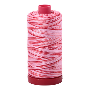 Aurifil Thread 12wt 325m Variegated Strawberry Parfait 4668