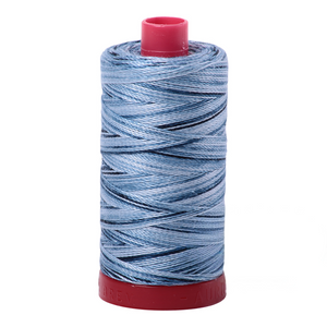 Aurifil Thread 12wt 325m Variegated Stonewash Blues 4669