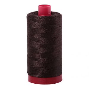 Aurifil Thread 12wt 325m Dark Brown 5024