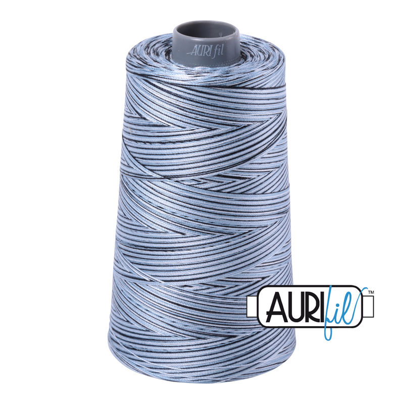 Aurifil Thread 28/2 3300m Variegated Stonewash Blues 4669