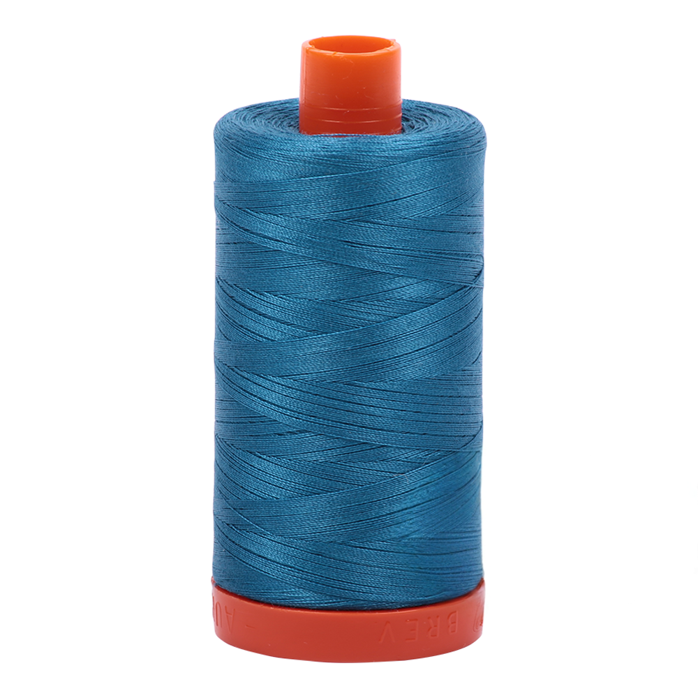 Aurifil embroidery thread spool in Medium Teal (1125) - 50wt 1300m
