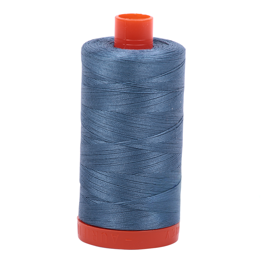 Aurifil embroidery thread spool in Blue Grey (1126) - 50wt 1300m