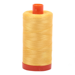 Aurifil 50wt thread, 1300m spool, Pale Yellow shade 1135