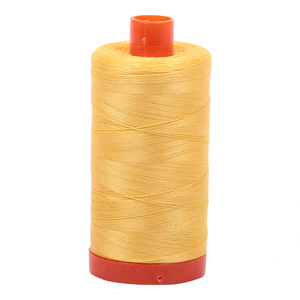 Aurifil embroidery thread spool in Pale Yellow (1135) - 50wt 1300m