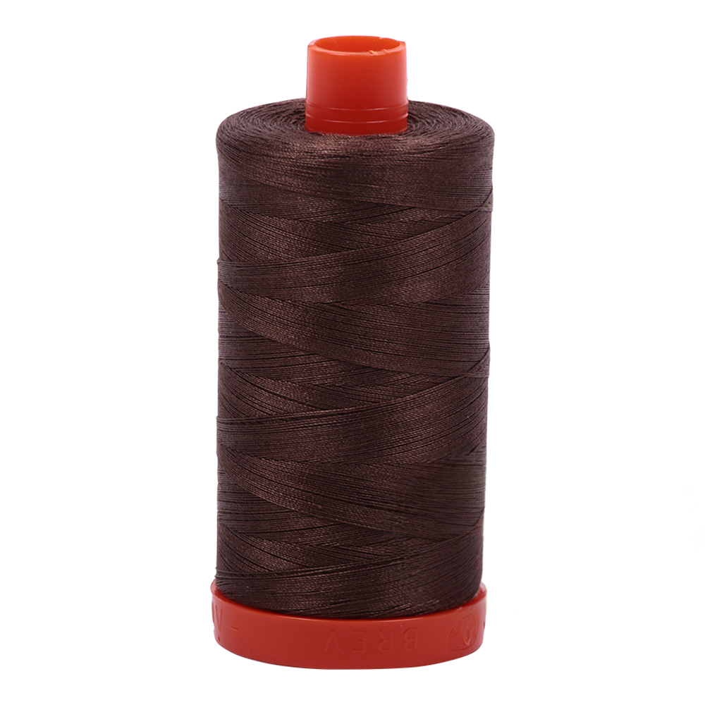 Aurifil 50wt thread, 1300m spool, Bark shade 1140