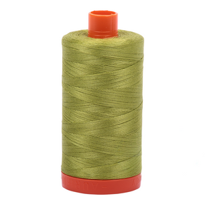 Aurifil 50wt thread, 1300m spool, Lt Leaf Gree shade 1147