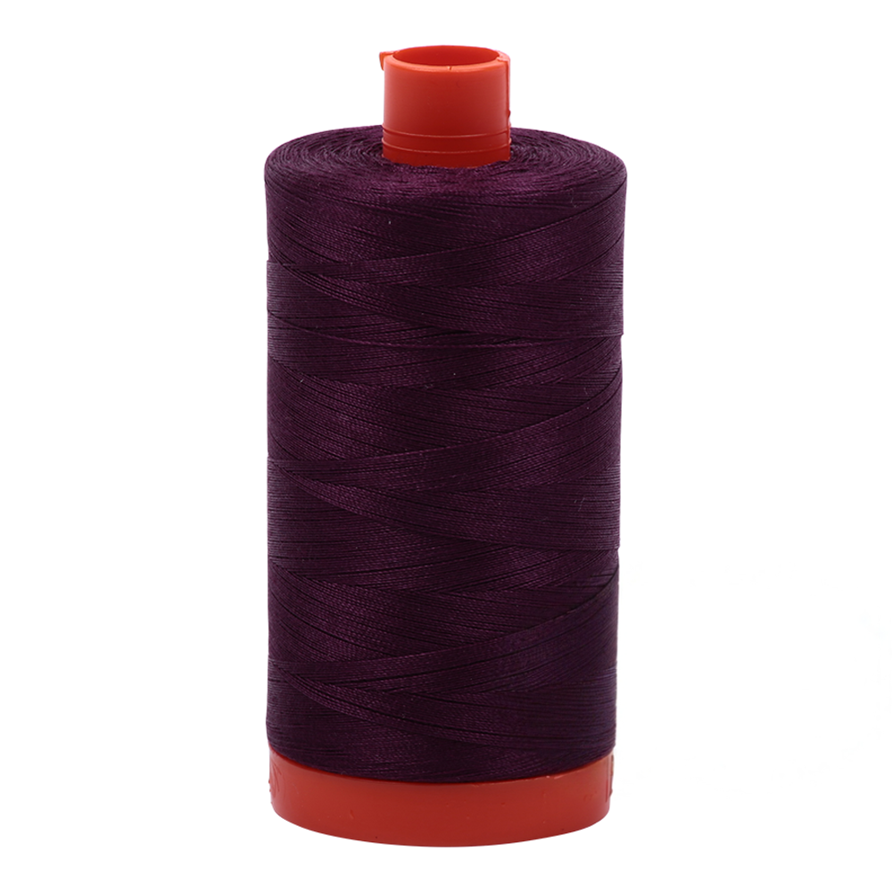 Aurifil embroidery thread spool in V Dk Eggplant (1240) - 50wt 1300m
