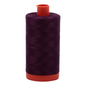 Aurifil embroidery thread spool in V Dk Eggplant (1240) - 50wt 1300m