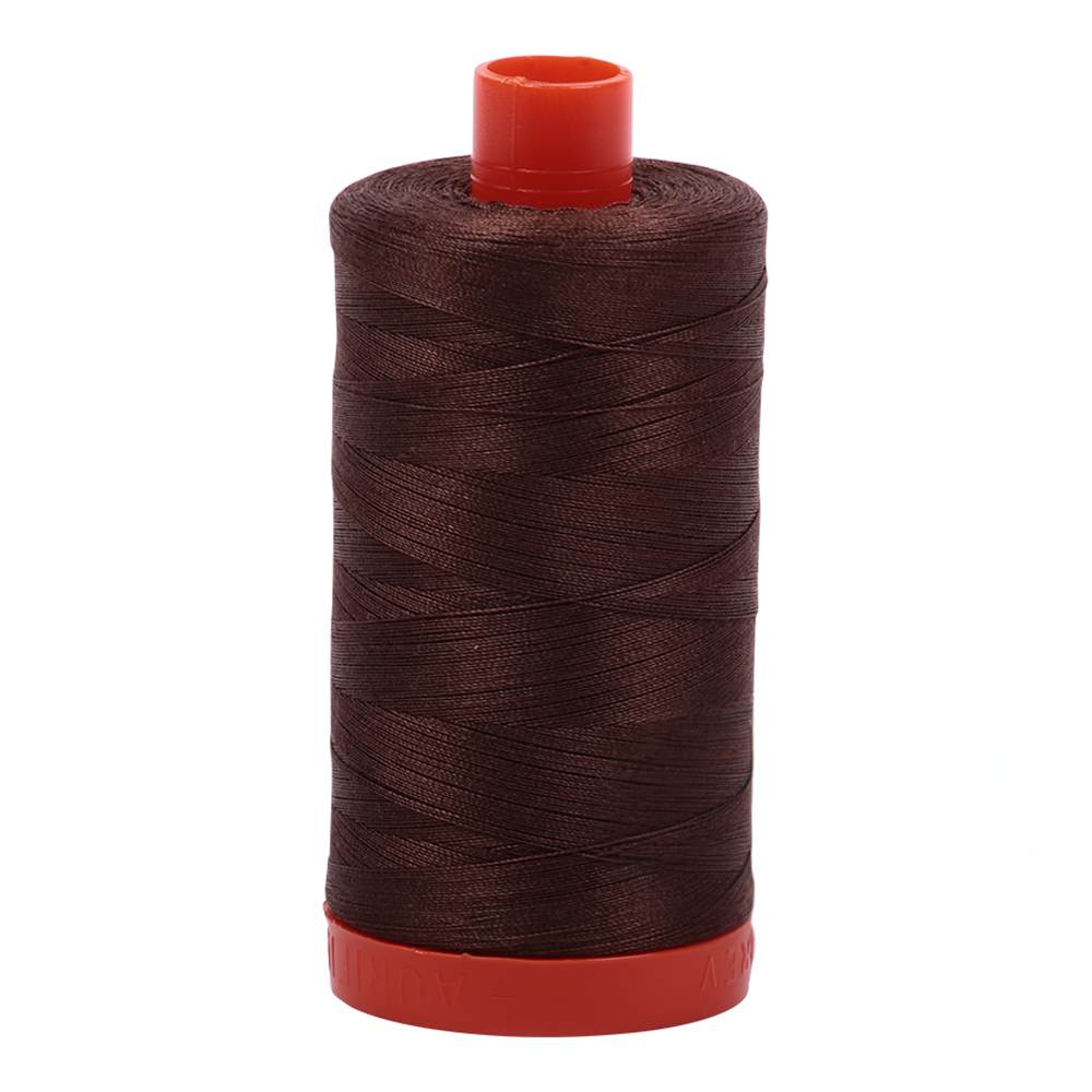 Aurifil embroidery thread spool in Med Bark (1285) - 50wt 1300m