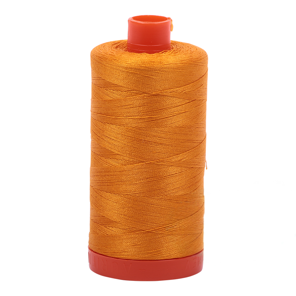 Aurifil embroidery thread spool in Yellow Orange (2145) - 50wt 1300m