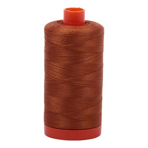 Aurifil 50wt thread, 1300m spool, Cinnamon shade 2155