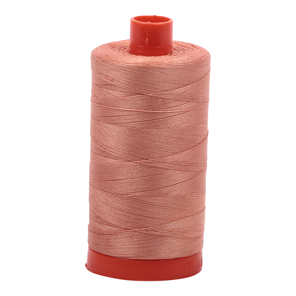 Aurifil embroidery thread spool in Peach (2215) - 50wt 1300m