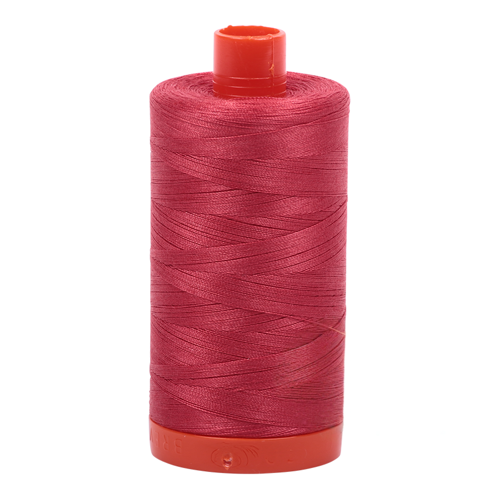 Aurifil embroidery thread spool in Red Peony (2230) - 50wt 1300m
