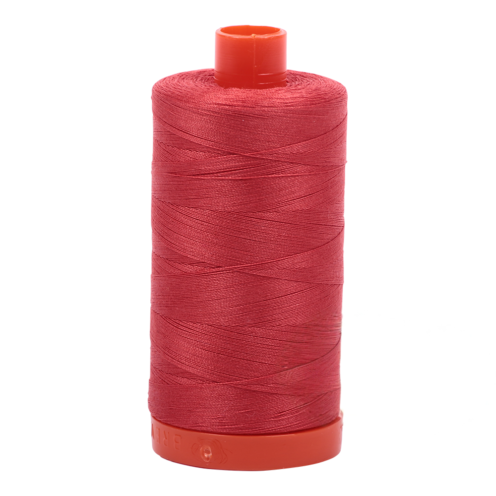 Aurifil embroidery thread spool in Dk Red Orange (2255) - 50wt 1300m