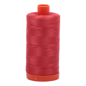 Aurifil embroidery thread spool in Dk Red Orange (2255) - 50wt 1300m