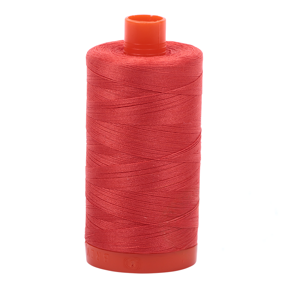 Aurifil embroidery thread spool in Lt Red Orange (2277) - 50wt 1300m