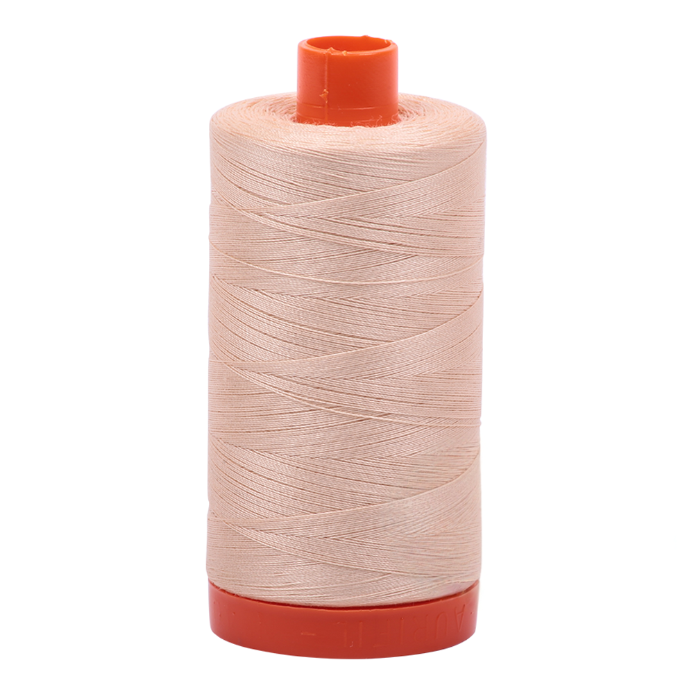 Aurifil 50wt thread, 1300m spool, Shell shade 2315