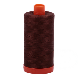 Aurifil embroidery thread spool in Chocolate (2360) - 50wt 1300m
