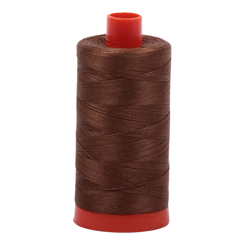 Aurifil 50wt thread, 1300m spool, Dk Antique Gold shade 2372