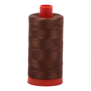Aurifil embroidery thread spool in Dk Antique Gold (2372) - 50wt 1300m