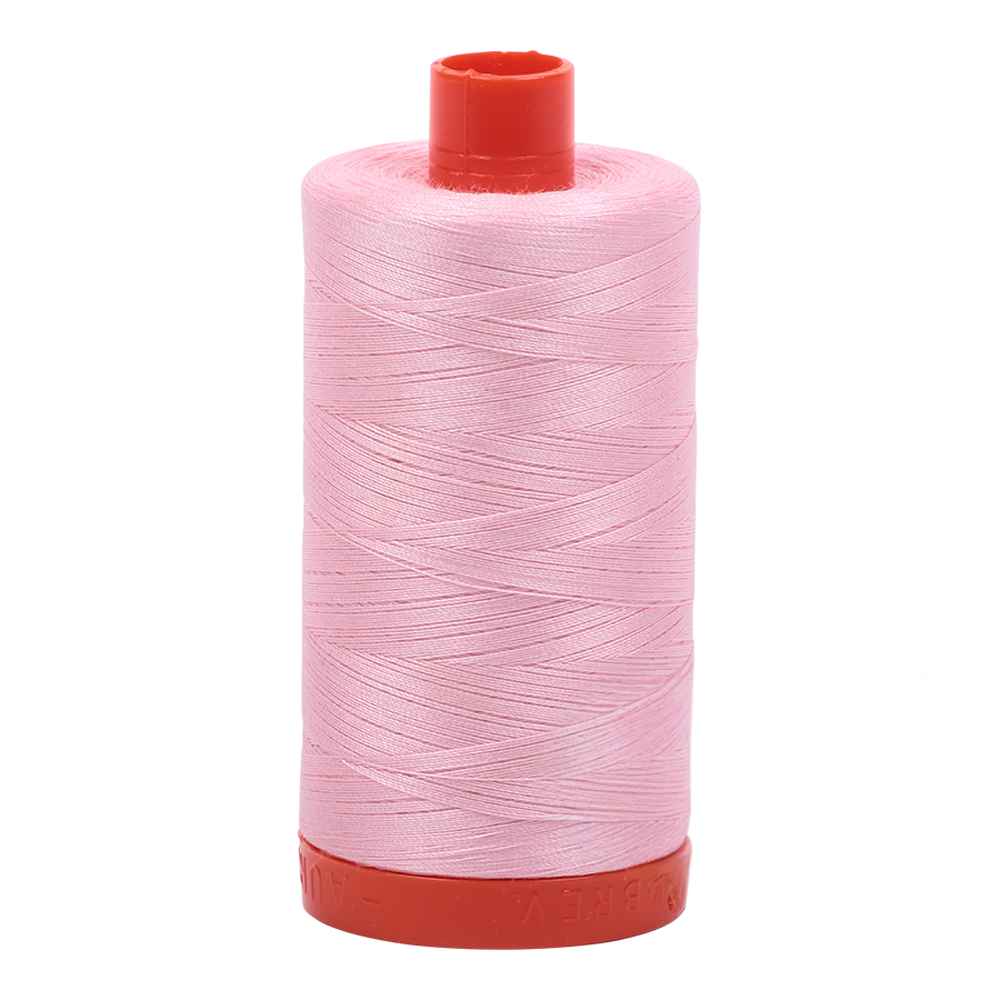 Aurifil embroidery thread spool in Baby Pink (2423) - 50wt 1300m
