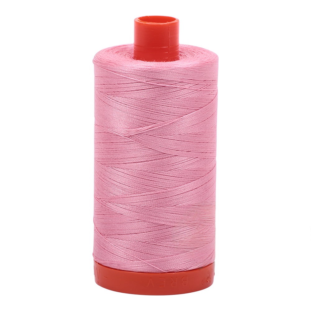 Aurifil embroidery thread spool in Bright Pink (2425) - 50wt 1300m
