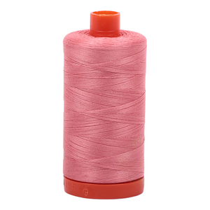 Aurifil embroidery thread spool in Peachy Pink (2435) - 50wt 1300m